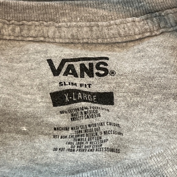 Vans Off The Wall Slim Fit Gray Short Sleeve Crewneck Men's Size X-Large - Picture 7 of 7